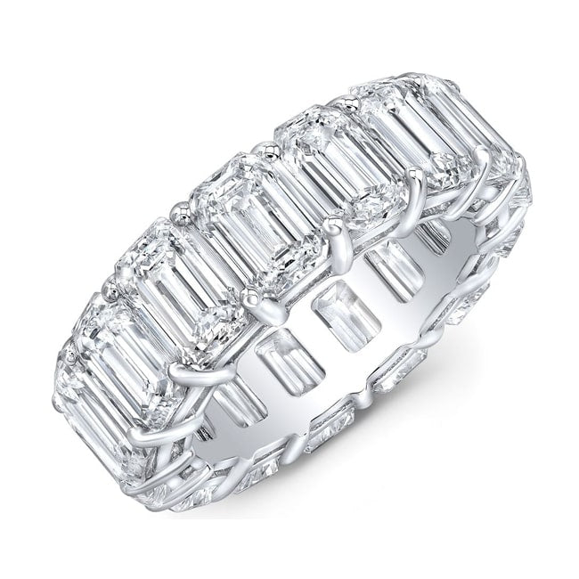 14k Emerald Cut Diamond Eternity Band (4.60.cts.tw)