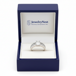 Ring in Royal Blue Box with JewelryNest Logo
