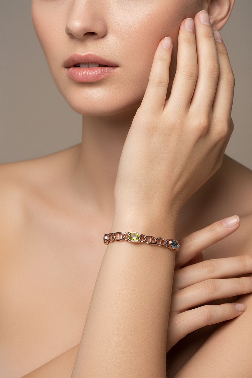 Rose Gold Multi-Color Bracelet on Model