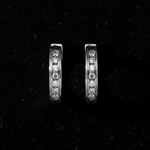Round Diamond Huggie 0.44 WG - Flat Lay