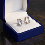 Round Diamond Huggie 0.44 WG - Jewelry Box
