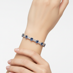 Royal Blue Sapphire Diamond Bracelet on model