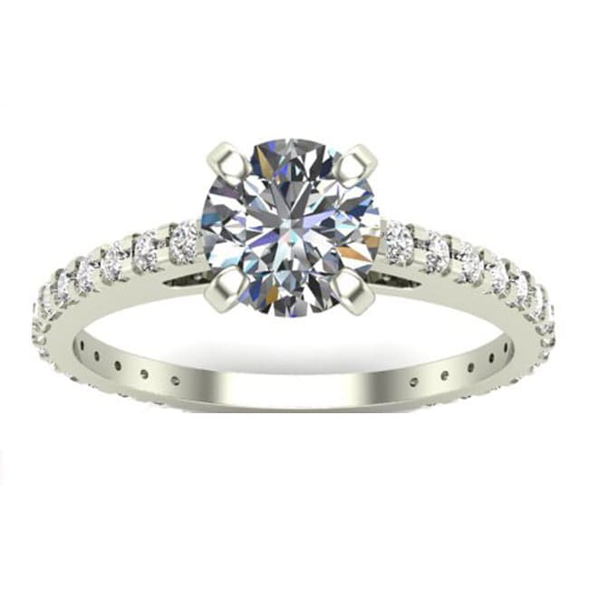 14k White Gold Round Diamond Ring (0.65.ct.tw)