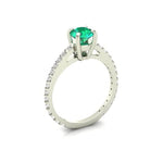 14k Ice Green Diamond Solitaire Diamond Ring (0.65.ct.tw)
