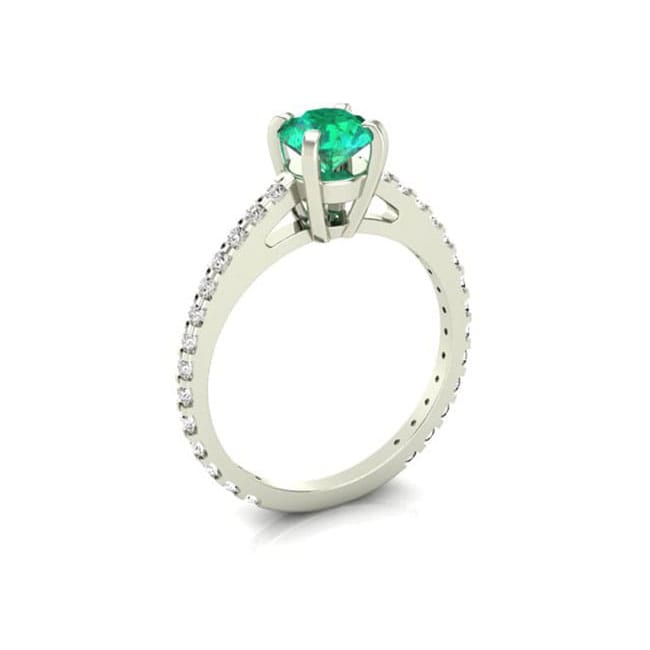 14k Ice Green Diamond Solitaire Diamond Ring (0.65.ct.tw)