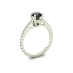 14k Round Cut Black Solitaire Diamond Ring (0.65.ct.tw)