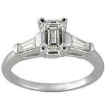 14k Gold Emerald Baguette Diamond Ring (0.70.ct.tw)
