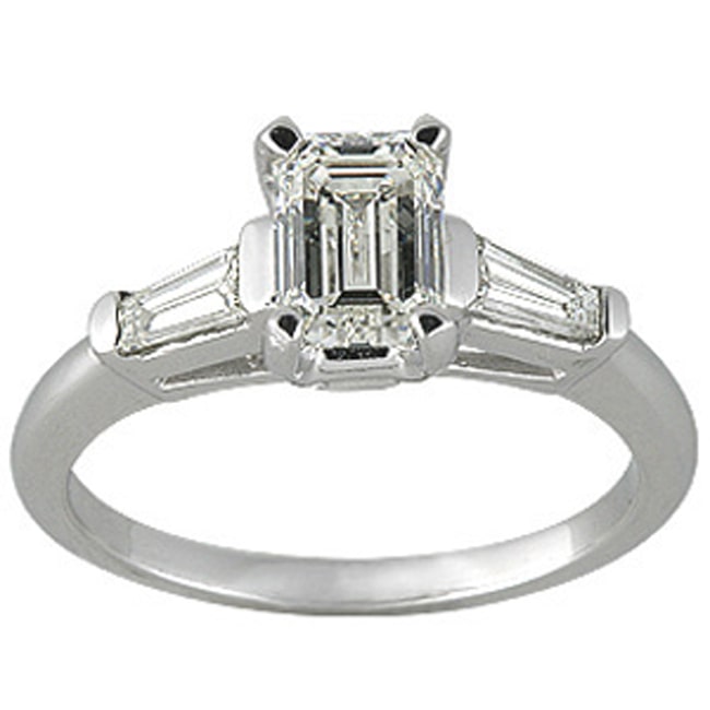 14k Gold Emerald Cut Baguette Diamond Ring (1.09.cts.tw)
