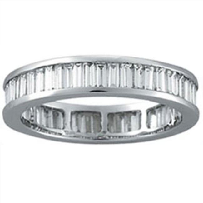14k Gold Straight Baguette Diamond Eternity Band (3.40.cts.tw)
