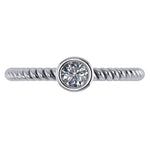 14k Gold Twisted Shank Solitaire Diamond Ring (0.25.ct.tw)