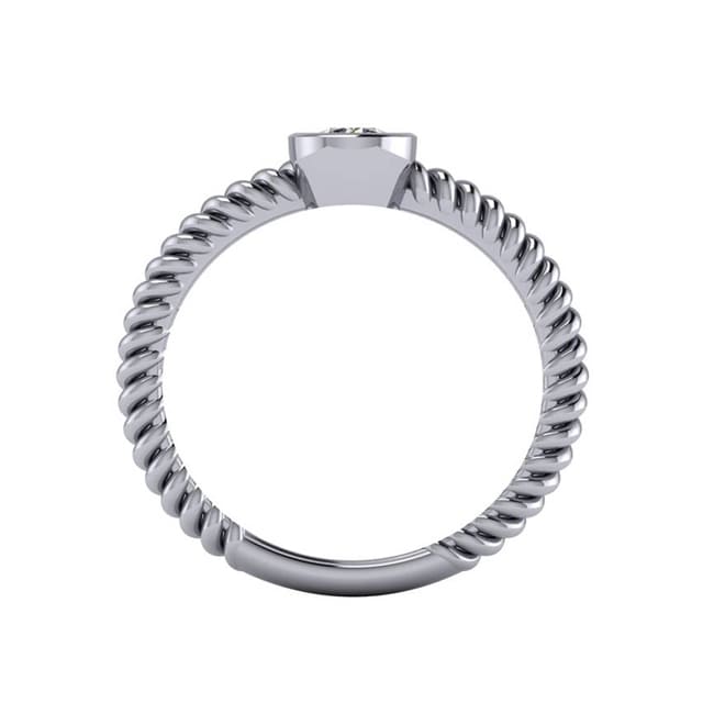 14k Gold Twisted Shank Solitaire Diamond Ring (0.25.ct.tw)