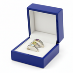 Semi Precious Stackable Rings in Royal Blue Gift Box