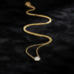 Solitaire Necklace - Flat Lay