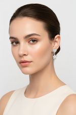 Star Heart Earrings on Model