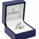 Sterling Silver Green Amethyst Ring in JewelryNest Box
