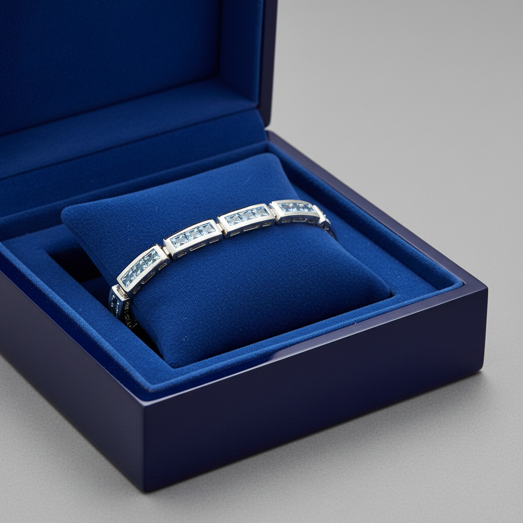 Swiss Blue Topaz Bracelet in box