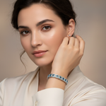 Swiss Blue Topaz Bracelet on model