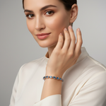 Swiss Blue Topaz Pear Bracelet on model