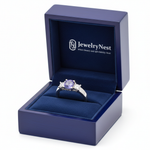 Tanzanite Ring in Royal Blue Jewelry Box with JewelryNest Logo