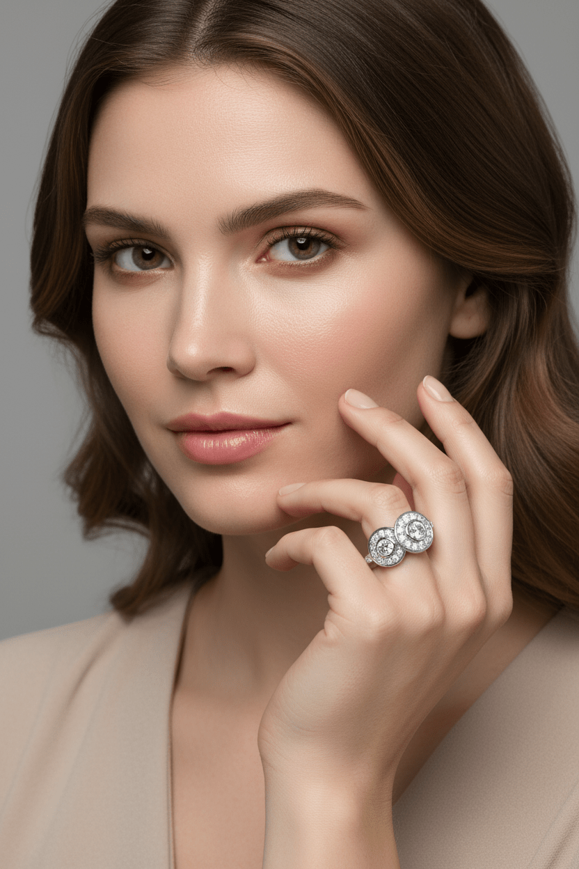 14k Gold Three Stone Diamond Engagement Ring (1.28 cts tw) - JewelryNest LLC