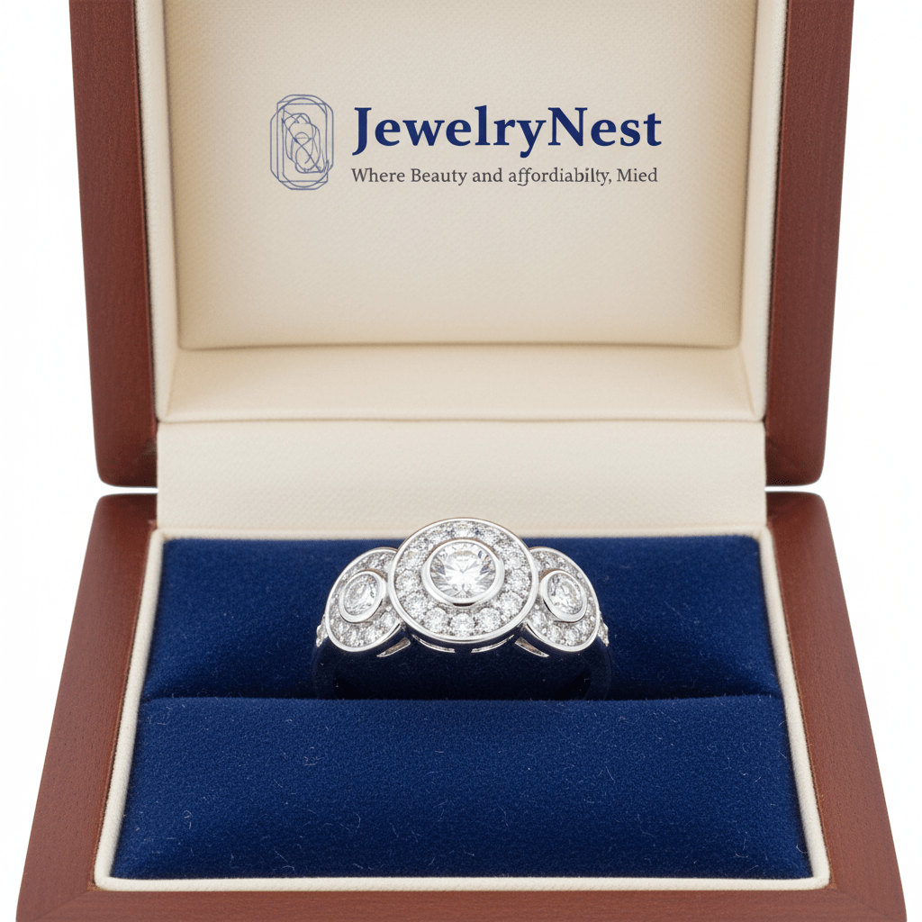 14k Gold Three Stone Diamond Engagement Ring (1.28 cts tw) - JewelryNest LLC