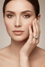 14k Gold Three Stone Princess Cut Diamond Ring (0.90 ct tw) - JewelryNest LLC