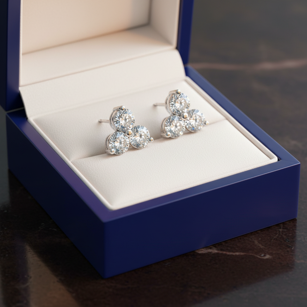Three-Stone Pyramid WG - Jewelry Box