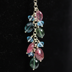 Tourmaline Blue-Topaz Earrings - Close Up