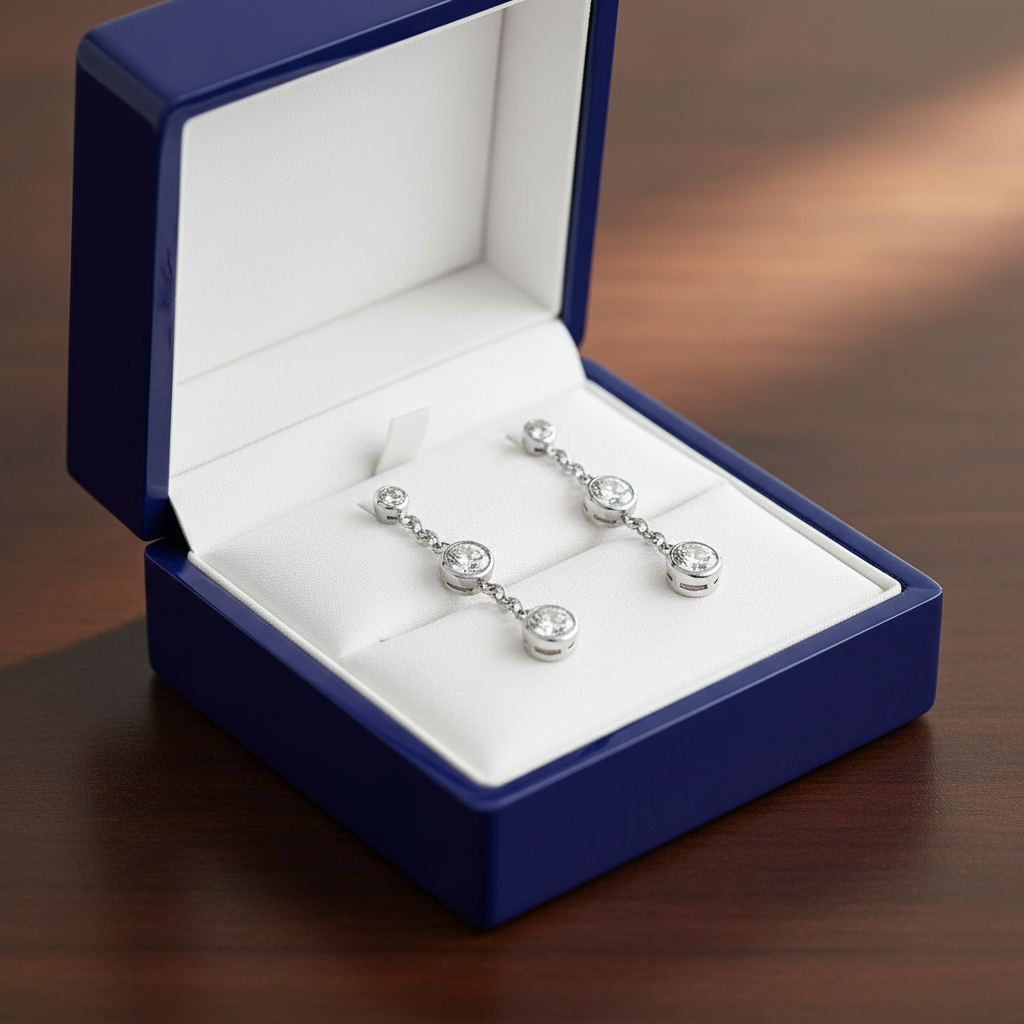 Triple Bezel Drop WG - Jewelry Box