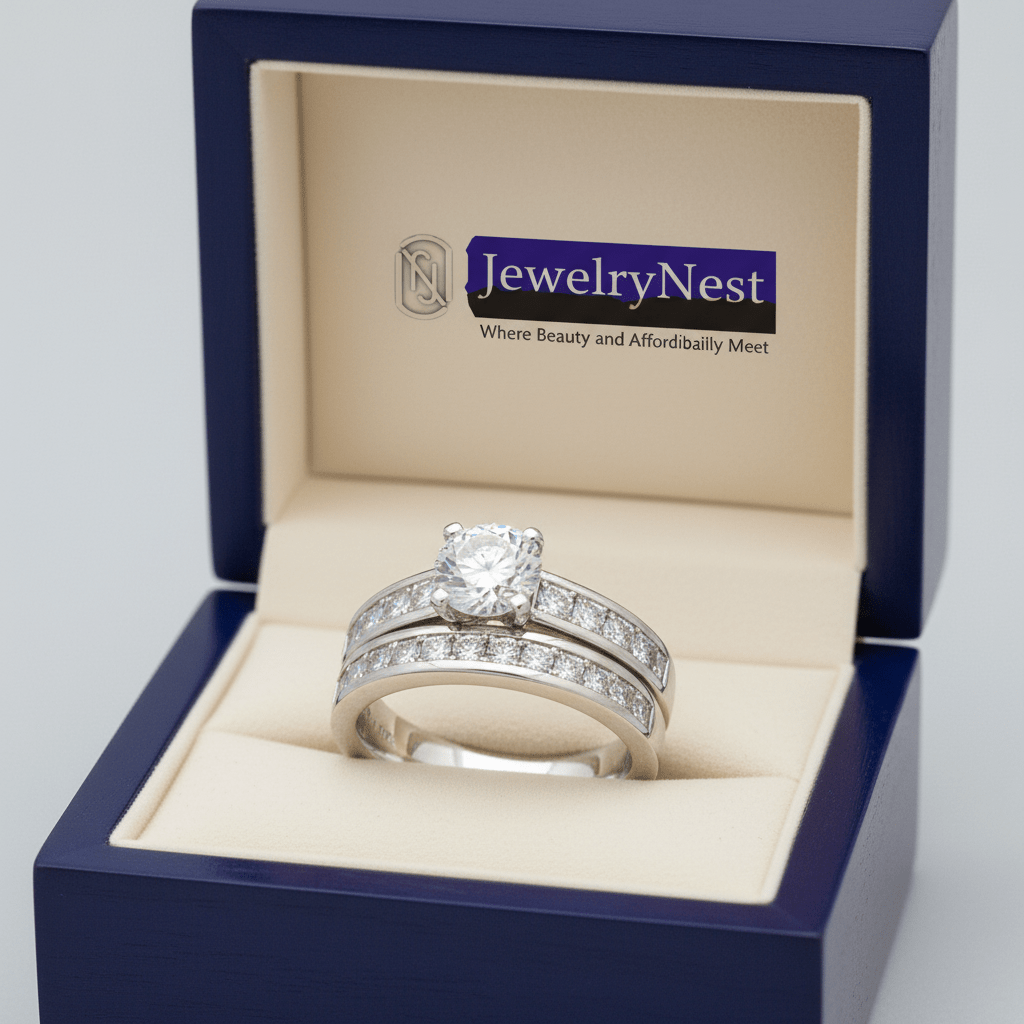 14k Round & Princess-Cut Diamond Bridal Set, 2.70 cts TW - JewelryNest LLC