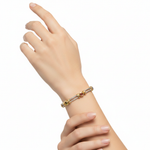 Two-Tone Gemstone Bracelet on model