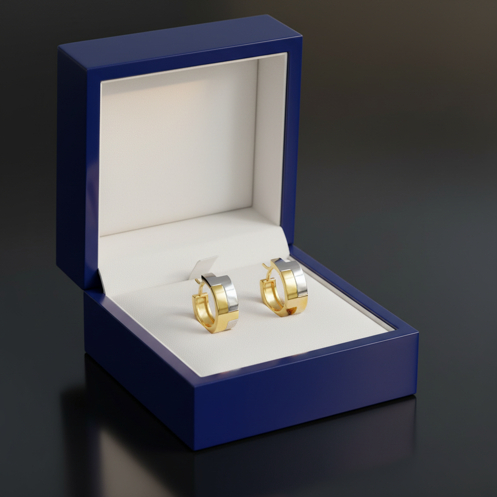 Two-Tone Huggie - Jewelry Box