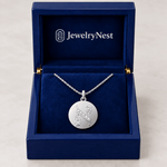 Diamond Disk Metal Hebrew Letters Initial Alefh Necklace (0.24.ct.tw) - JewelryNest LLC
