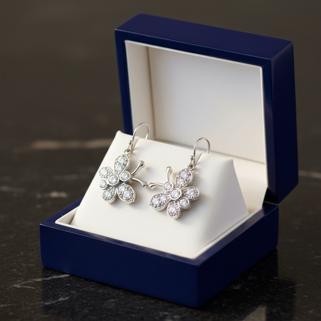 White Gold Butterfly - Jewelry Box