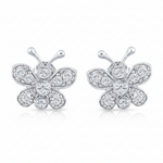 White Gold Butterfly - White BG