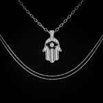 White Gold Hamsa - Flat Lay