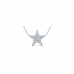 White Gold Star Necklace - White BG