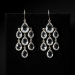 White Quartz Earrings - Flat Lay
