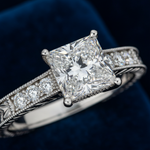 White Round-Princess Ring - Close Up