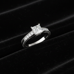White Round-Princess Ring - Flat Lay