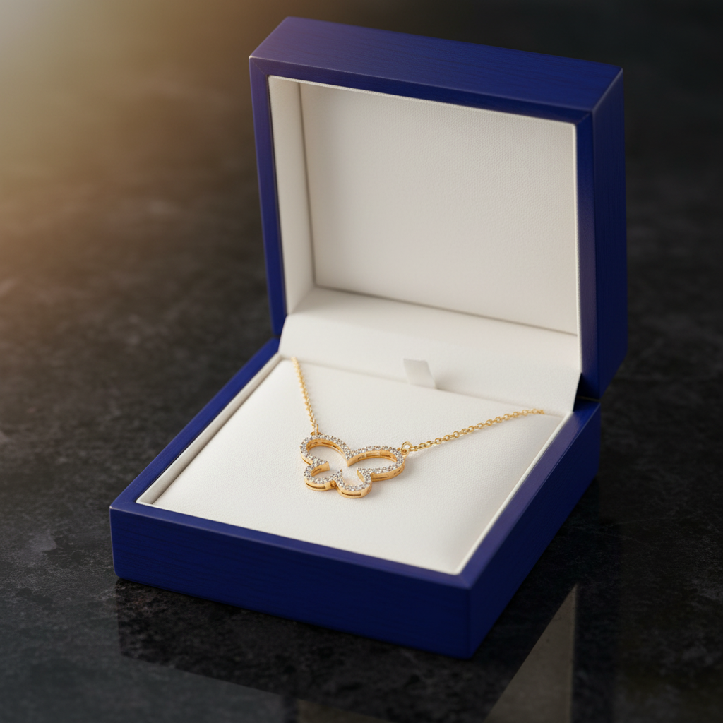 Yellow Gold Butterfly - Jewelry Box