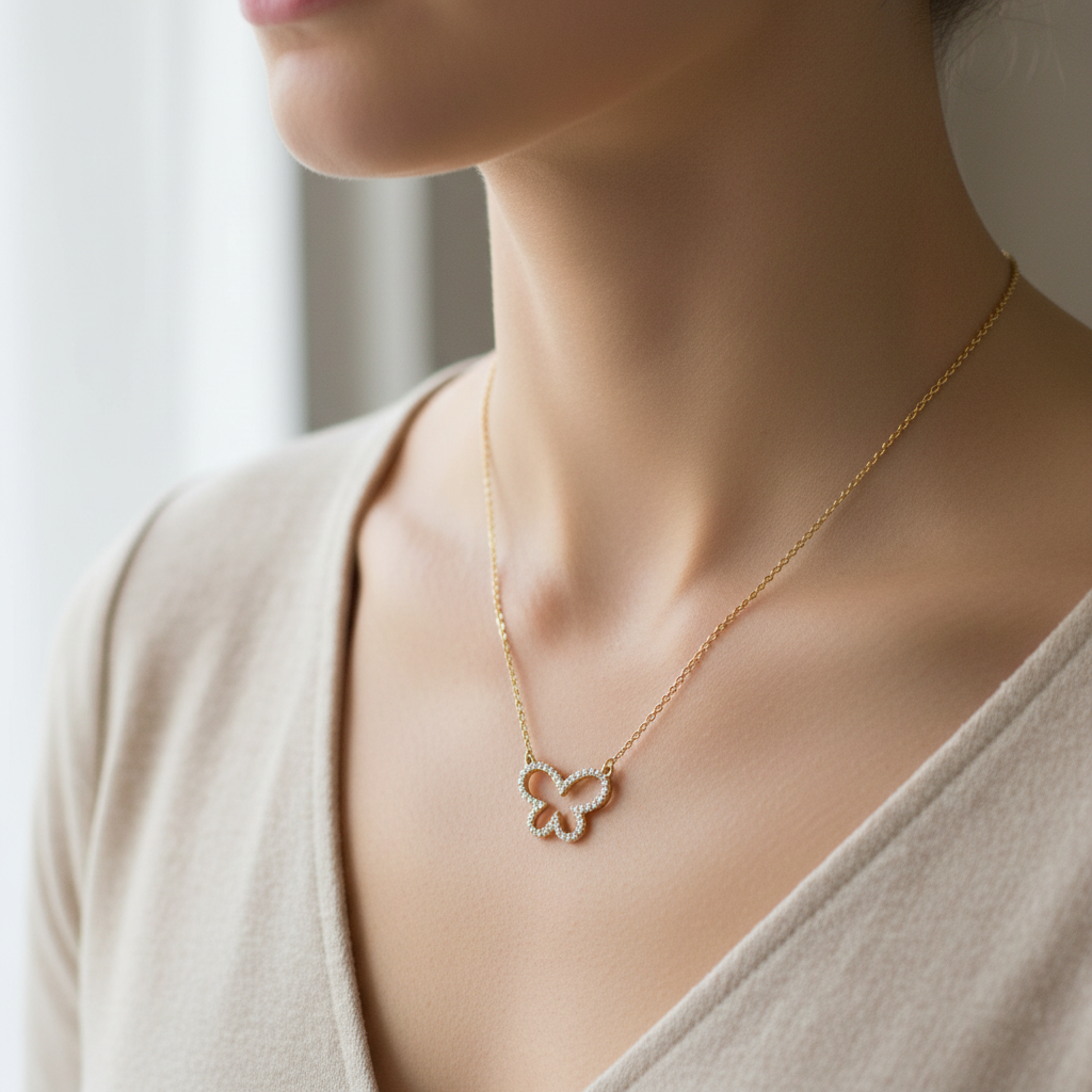 Yellow Gold Butterfly - Worn