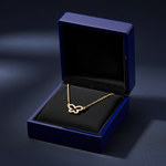 Yellow Gold Diamond Butterfly Necklace in Gift Box