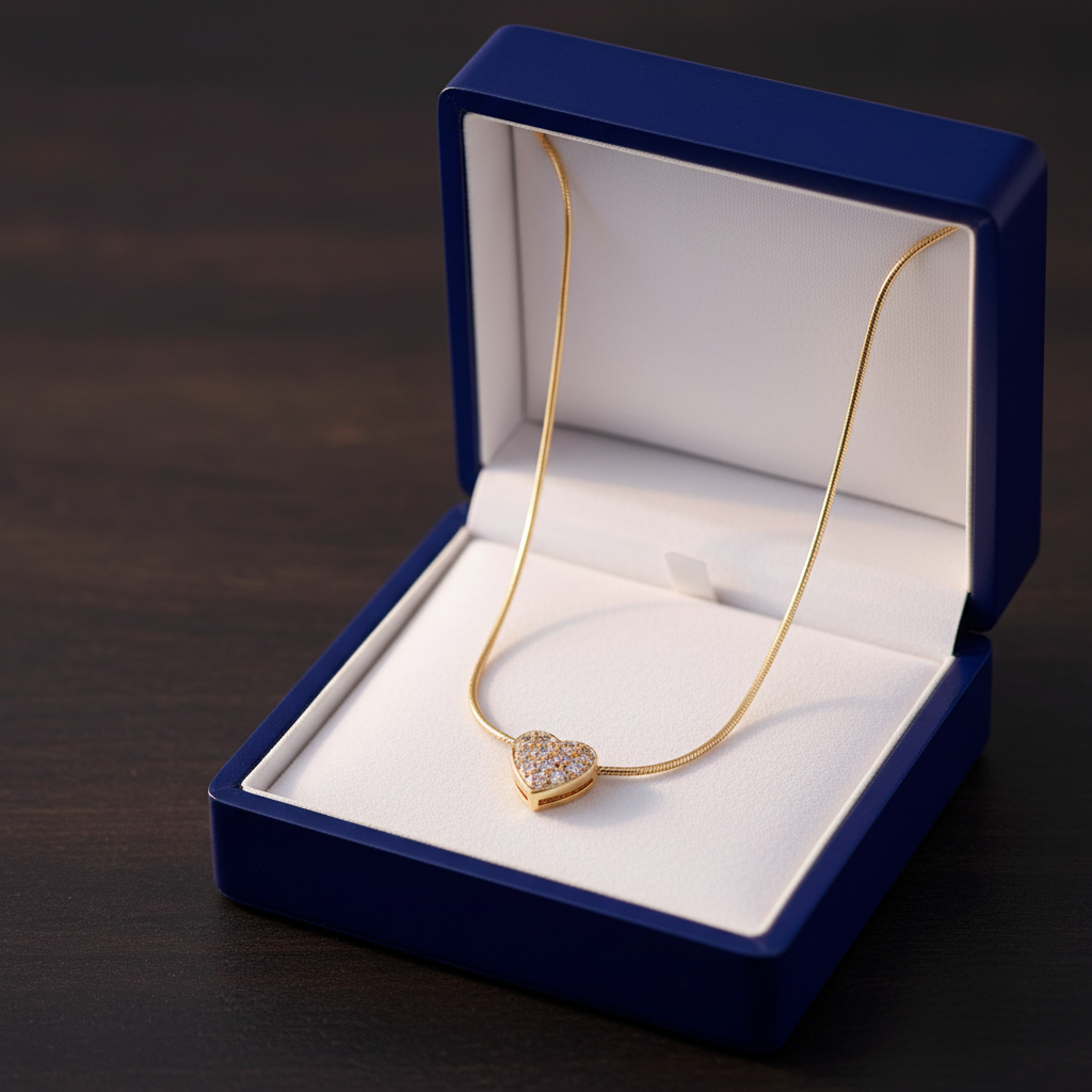 Yellow Gold Heart - Jewelry Box