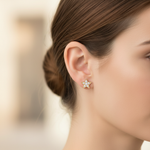 Yellow Gold Star Stud - Worn