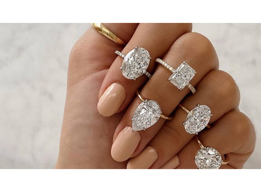Diamond Engagement Ring Hand