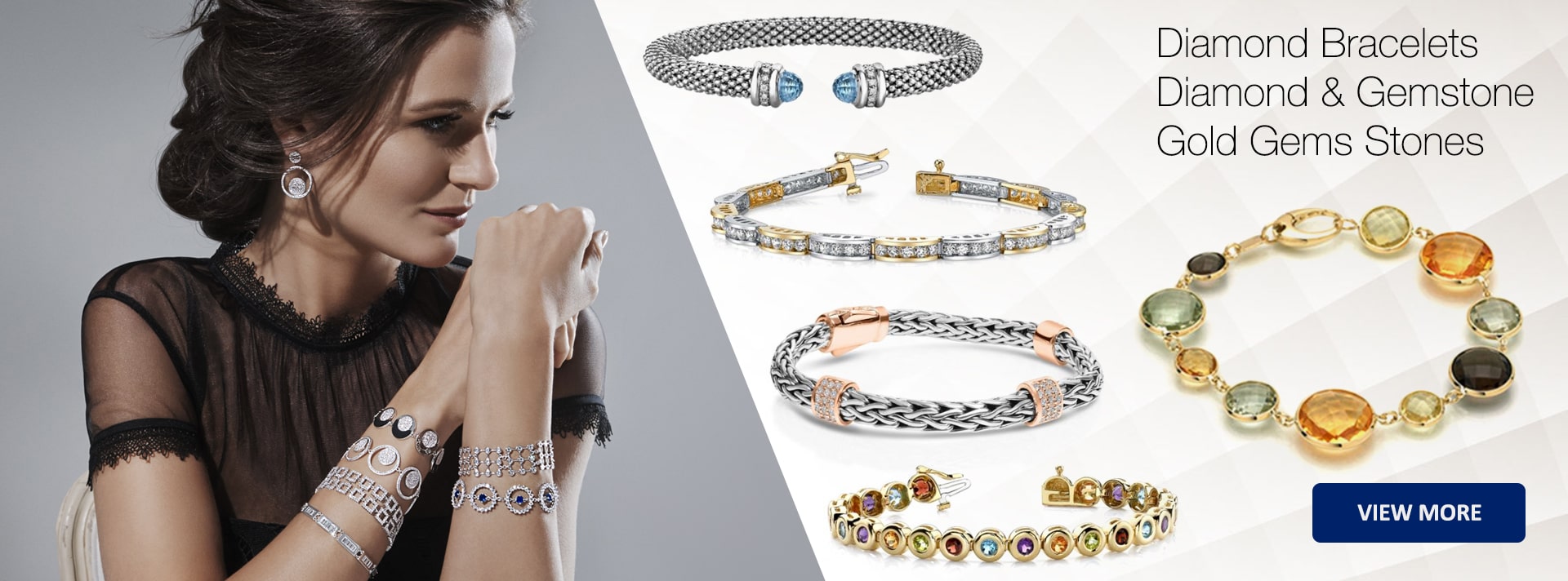 Distinctive Diamond Gemstone Bracelets