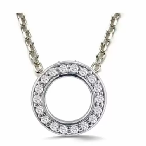 14k Gold Diamond Circle Of Life Pendant Necklace (0.38.ct.tw)
