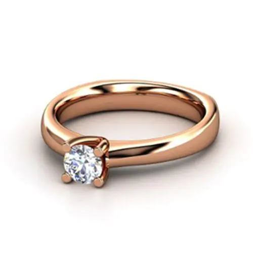 14k Rose Gold Round Prong Solitaire Diamond Ring (0.50.ct.tw)