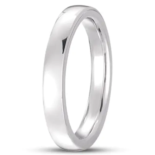 14k Plain Gold Low Dome Comfort Fit Wedding Band (4.0 mm)